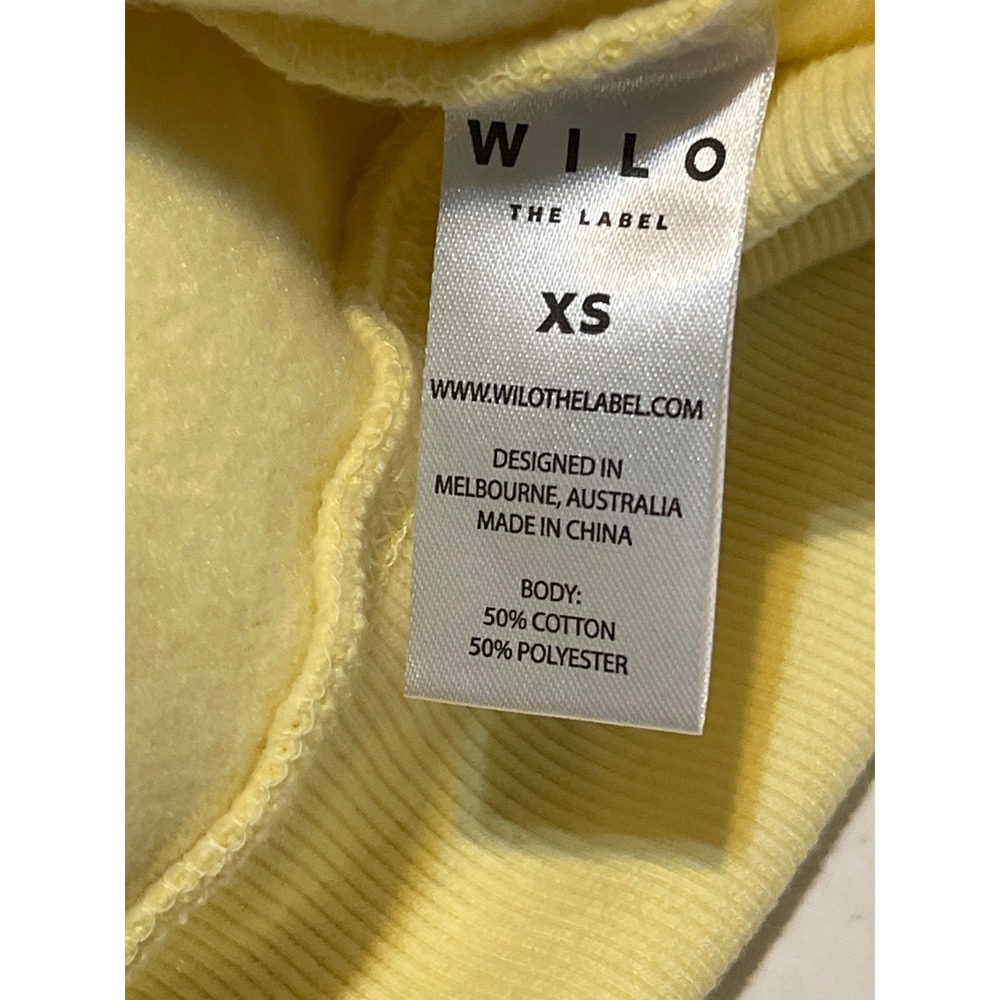 Wilo The‎ Label Womens Yellow Hoodie Pink Ribbed Leggings Socks Set XS New - Picture 6 of 12